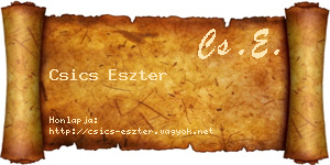 Csics Eszter névjegykártya