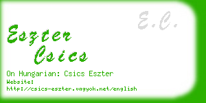 eszter csics business card